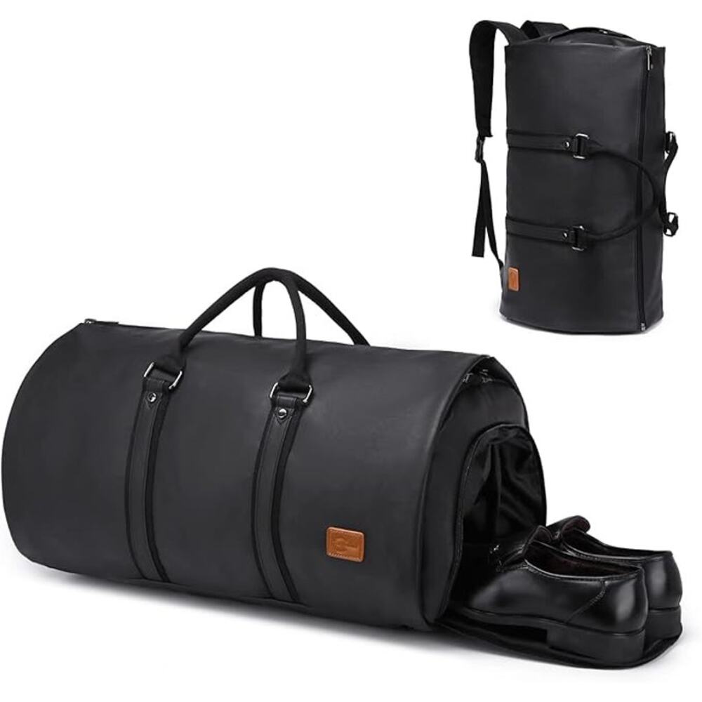 Convertible Travel Garment Bag Carry on Duffel Suitcase Suit Shoe Compartment